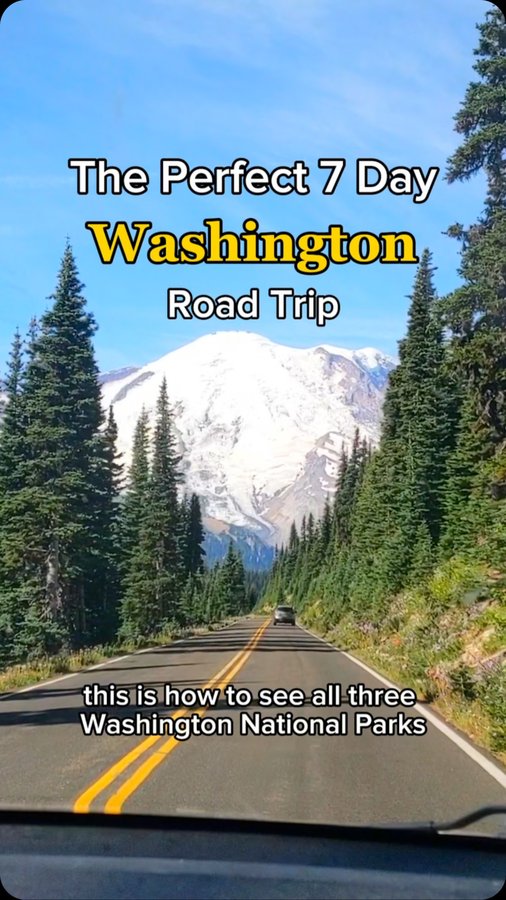 Instagram post by @voyageswithval for Huckberry. Caption reads: ✨GIVEAWAY & Washington National Parks Road Trip✨l....