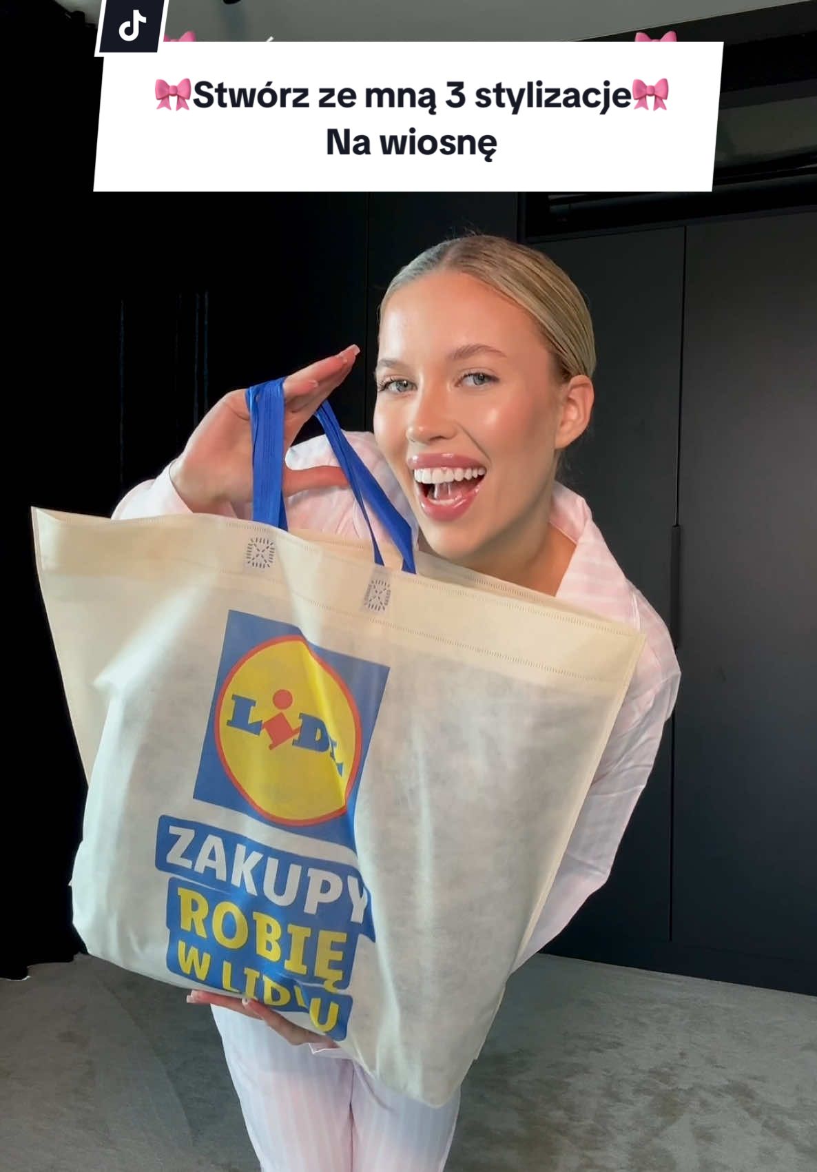 TikTok post by @julia_szponer for Lidl Polska. Caption reads: #reklama Patrzcie jakie perełki dorwałam w....