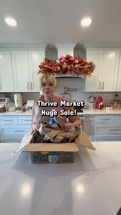 Instagram post by @eggsandbunnies for Thrive Market. Caption reads: @thrivemarket haul! So many great sales coming up!....