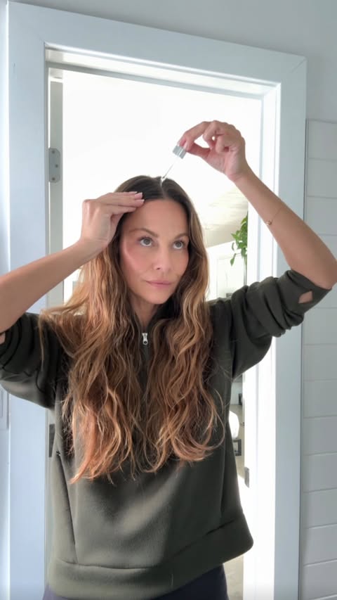 Instagram post by @sunniebrook for serovital. Caption reads: Do you ever notice more hair in your brush and....