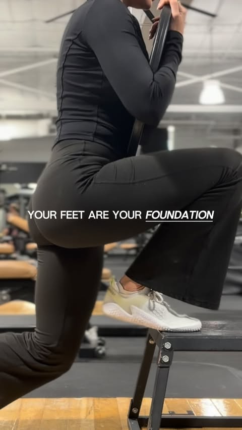 Instagram post by @taylacannonphysio for VIVOBAREFOOT. Caption reads: Your back pain might be starting at your....