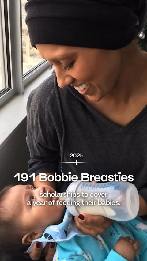 Instagram post by @the_breasties for Bobbie. Caption reads: We’re honored to welcome the 6th cohort of Bobbie....