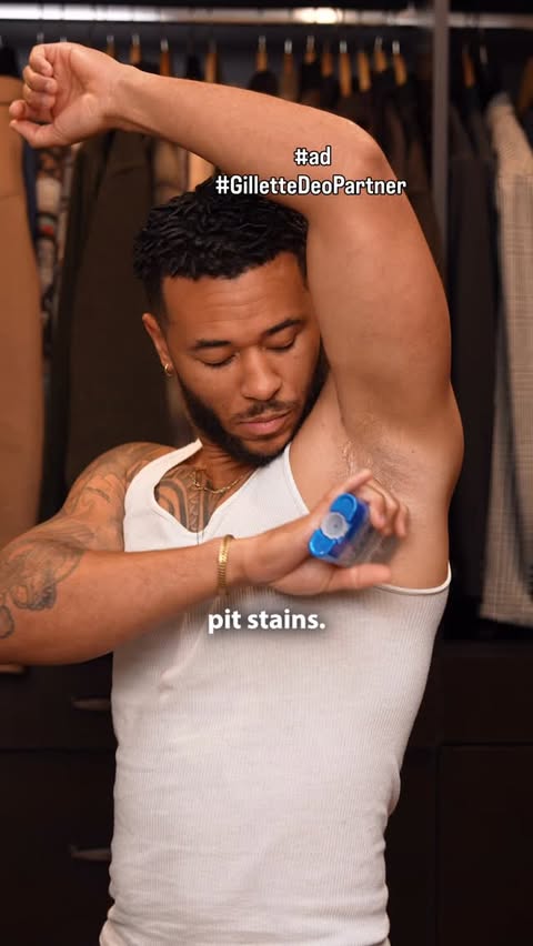 Instagram post by @treybryantstyle for Gillette. Caption reads: #Ad #GilletteDeoPartner True confidence has never....