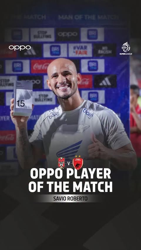 Instagram post by @saviio.08 for OPPO Indonesia. Caption reads: 𝐎𝐏𝐏𝐎 𝐏𝐋𝐀𝐘𝐄𝐑 𝐎𝐅 𝐓𝐇𝐄 𝐌𝐀𝐓𝐂𝐇 Malut....