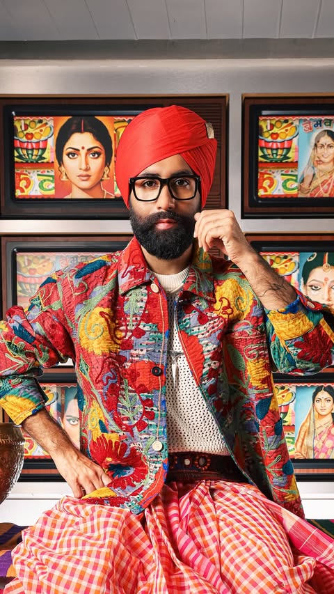 Instagram post by @parambanana for John Jacobs Eyewear. Caption reads: [...] textures, and the frames from....