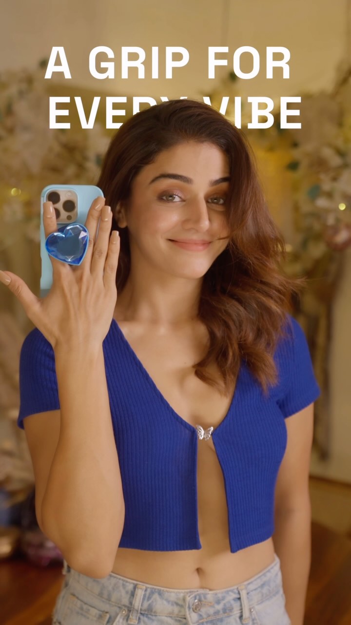 Instagram post by @wamiqagabbi for PopSockets. Caption reads: @popsocketsindia are now Baby Wamiqa approved....