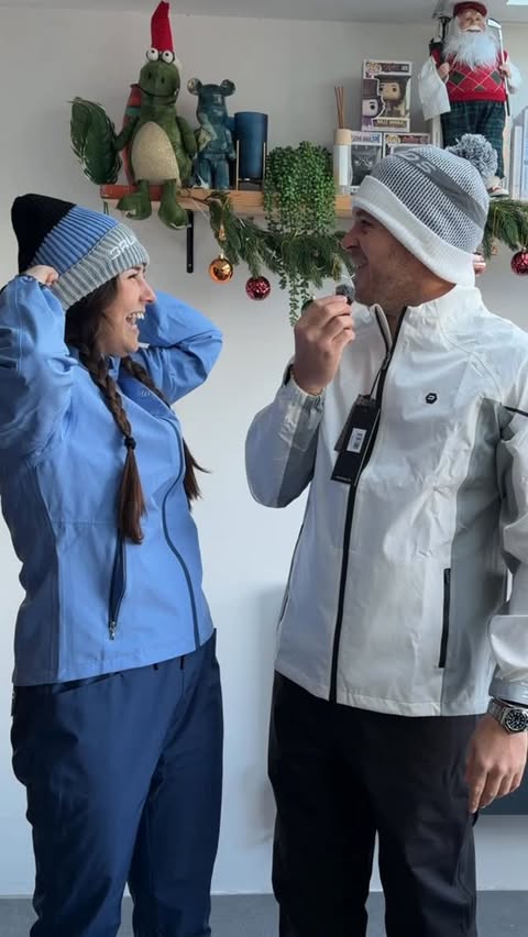 Instagram post by @coupleagolfers for Druids. Caption reads: [...] ready with us for winter golf ⛳️ with....