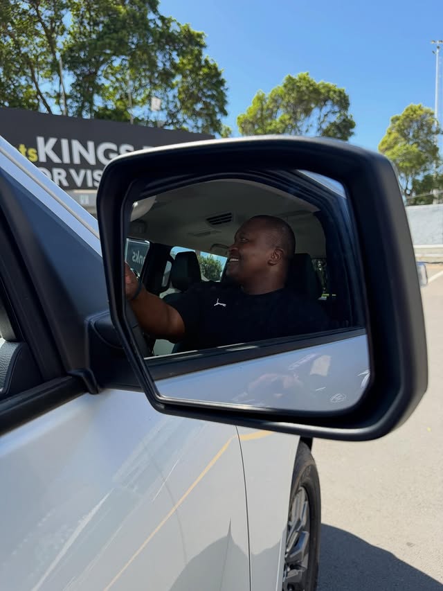 Instagram post by @trevornyakane for Mitsubishi Motors. Caption reads: Easter weekend starts now 🔥🔥🔥 I’ll be on a road....