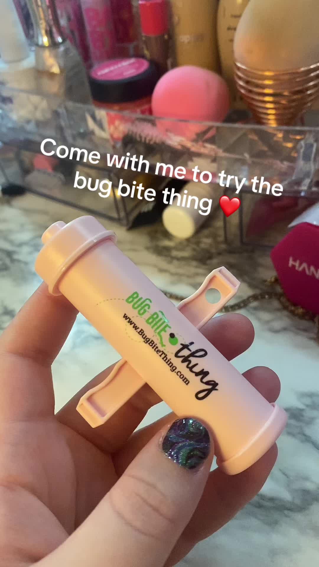 TikTok post by @katiemkissinger for Bug Bite Thing. Caption reads: Such a life saver 💕 @Bug Bite Thing #bugbitething....