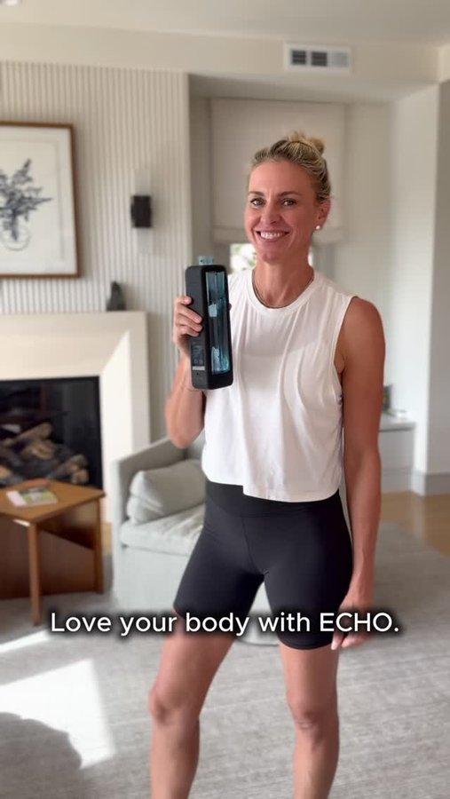 Instagram post by @healwithkelly for Echo Water. Caption reads: Do you all know that Movement is only half the....