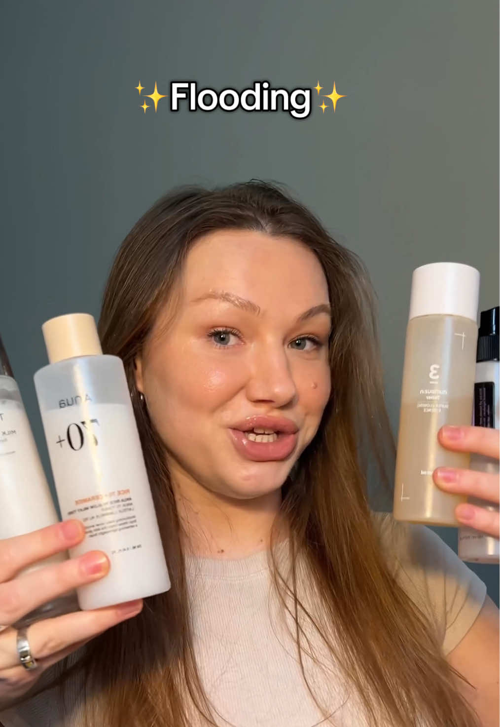 TikTok post by @lianacolvin for Haruharu Wonder. Caption reads: Flooding / “7 Skin Method” / MIXON method (@Ashley....