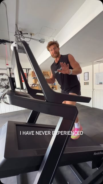 Instagram post by @erichinman for NordicTrack. Caption reads: The @nordictrack x24 treadmill makes treadmill....
