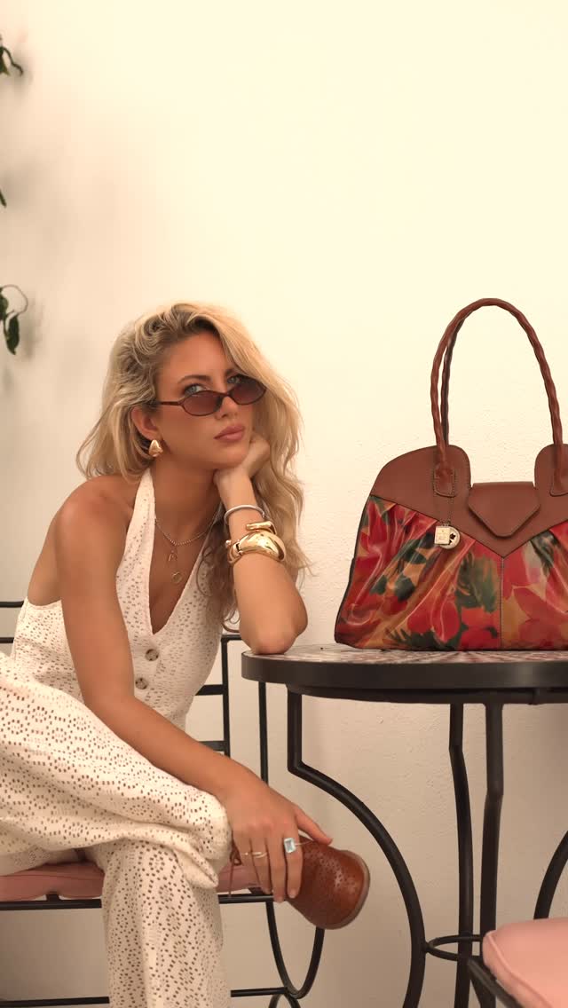 Instagram post by @kaylamakenzii for Patricia Nash Designs. Caption reads: [...] prefall outfits (miami style) 👞....