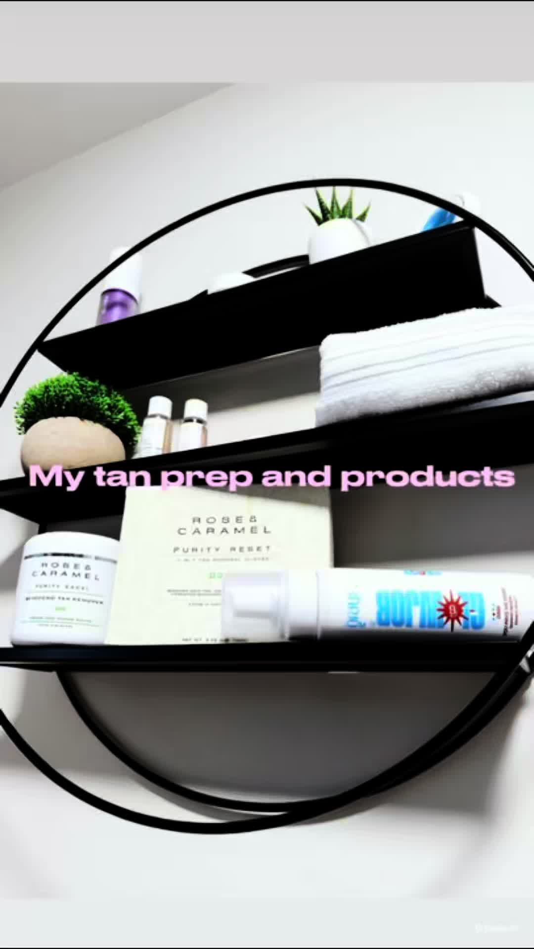 TikTok post by @chattycharlie_ for Grays Glowjob. Caption reads: My go to prep tanning products 🤎#faketan #tan....