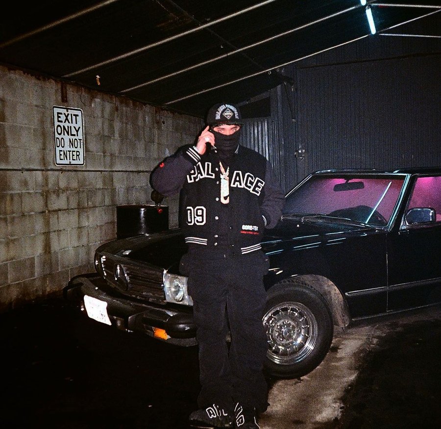 Instagram post by @ohgeesy for Palace Skateboards. Caption reads: PAID N FULL 💵.