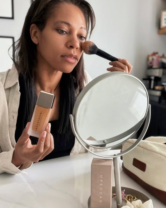 Instagram post by @ashleyimperfect for Anastasia Beverly Hills. Caption reads: I’ve been using the Anastasia Beverly Hills....