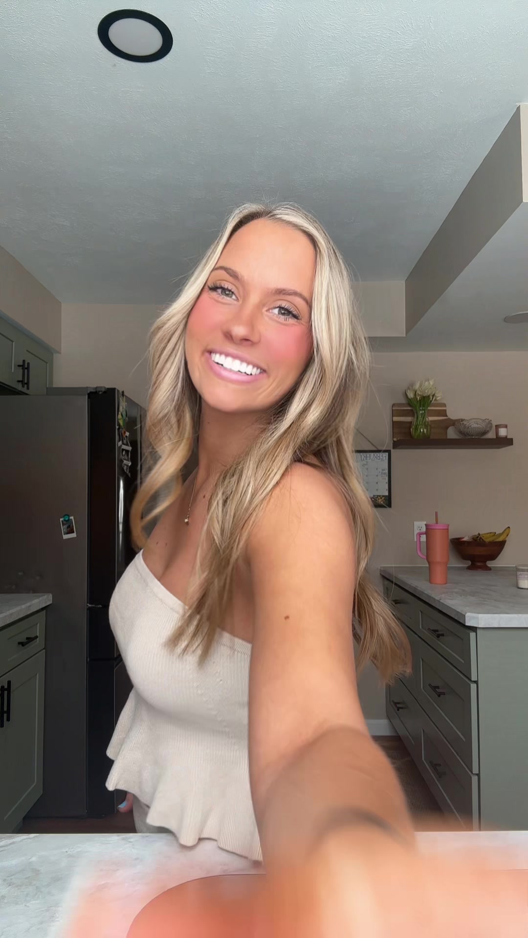 TikTok post by @clarecamblin for PinkBlush Maternity. Caption reads: [...] with everything 🩷#pinkblushmaternity....