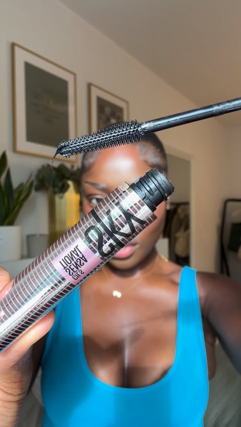 Instagram post by @biigmuvvaa for Maybelline New York DE. Caption reads: Okay, this mascara might have ruined every other....
