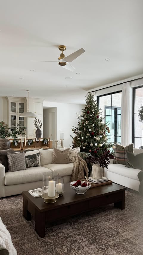 Instagram post by @j.vangaalen for Pottery Barn. Caption reads: Motherhood changes Christmas in the sweetest way.....