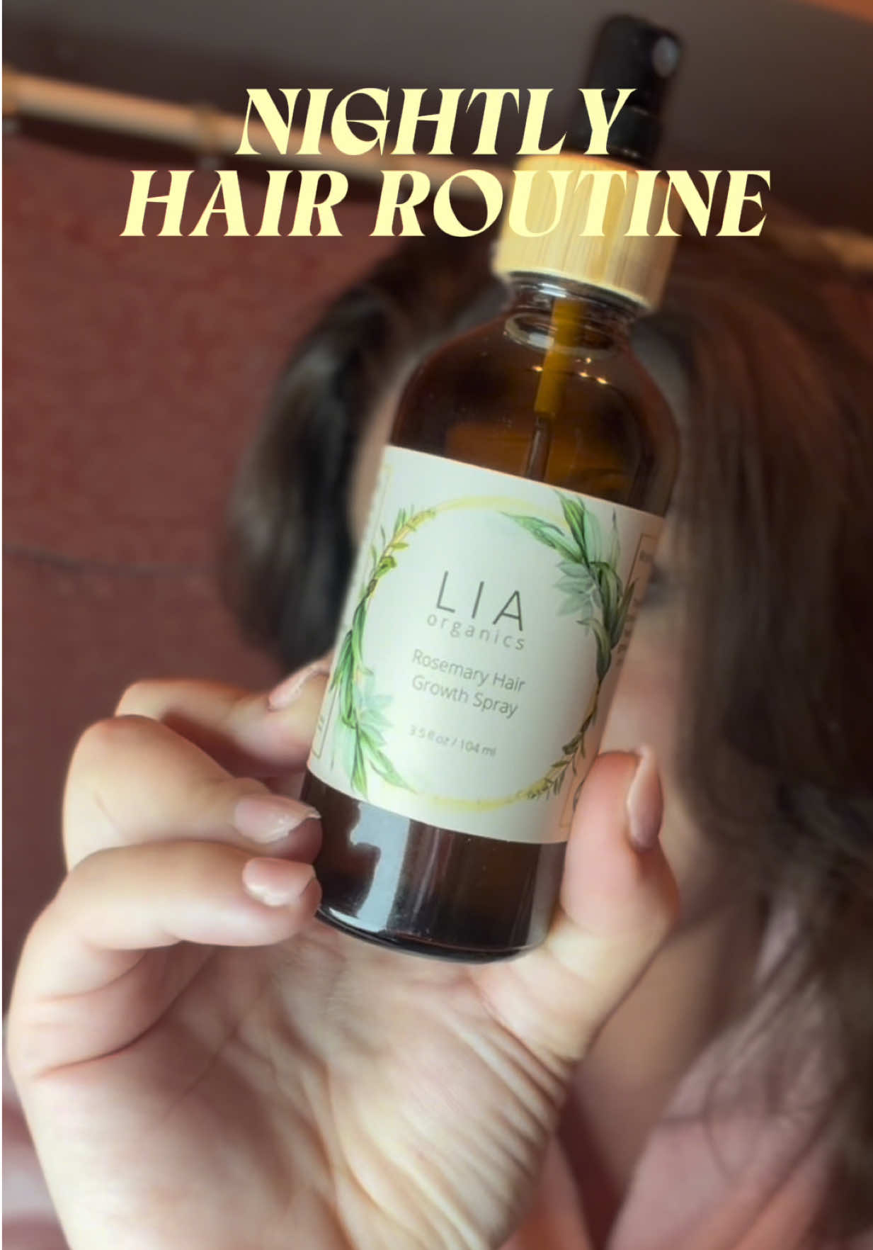 TikTok post by @sasssysadie for LIA Organics. Caption reads: nightly hair oil routine using the @LIA Organics....