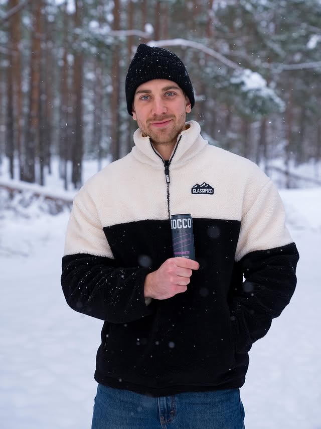 Instagram post by @sampev2 for Nocco. Caption reads: New year, new taste! 
PASSIONITE ⚡️.