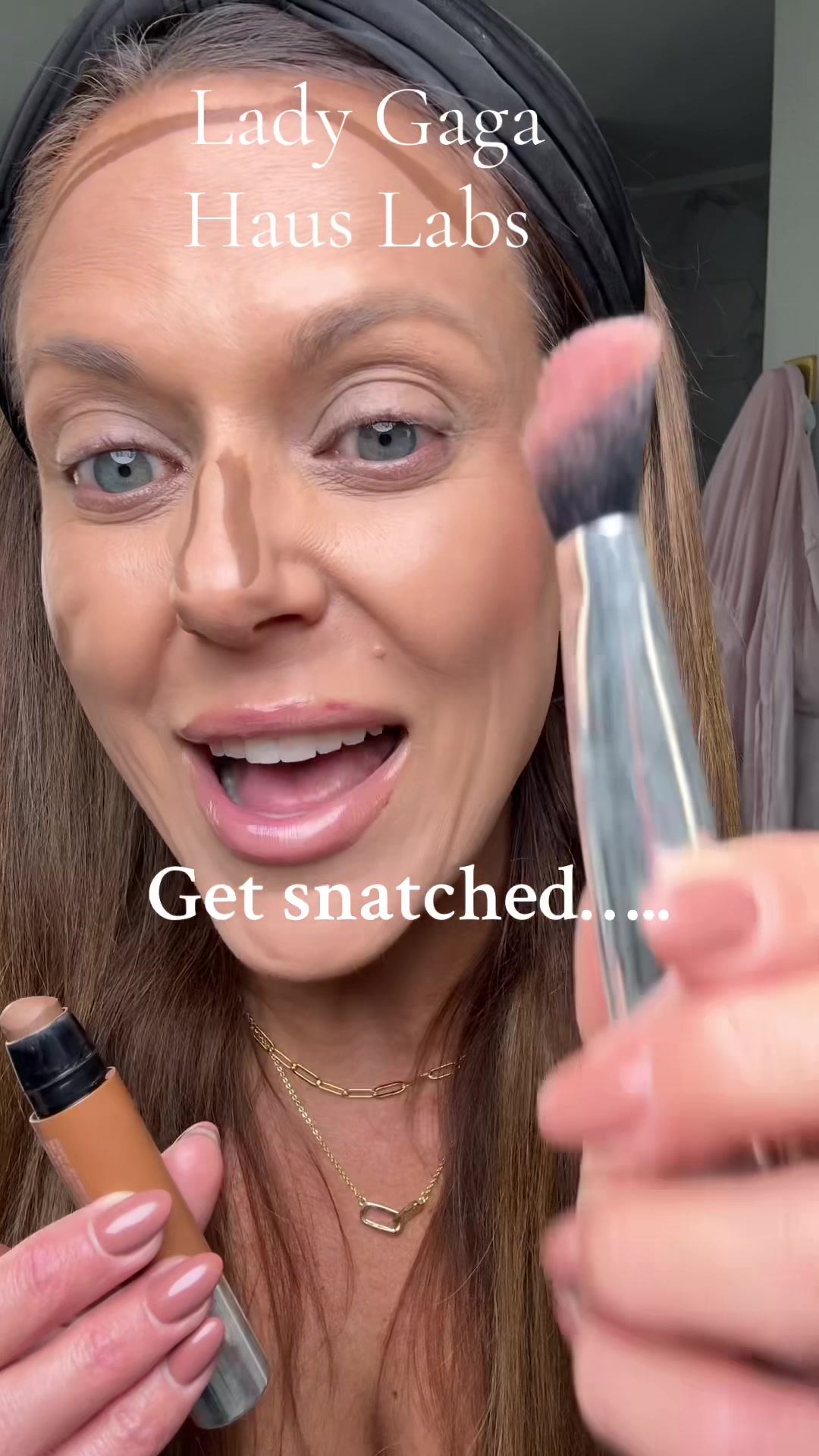 TikTok post by @mk_loveslife3 for Haus Labs. Caption reads: @Haus Labs the perfect contour bundle [...].