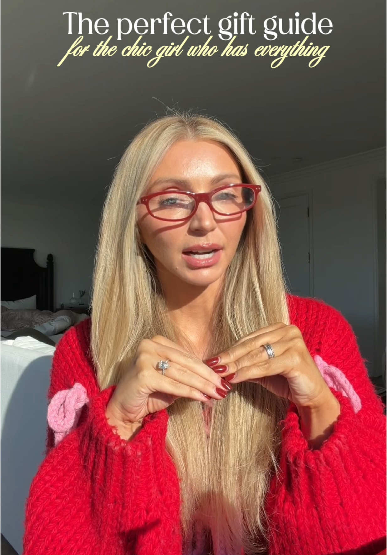 TikTok post by @blakehealey1 for dedcool. Caption reads: Holiday gift guide for the chic girl who seemingly....