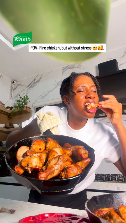 Instagram post by @nancyumeh_ for Knorr Nigeria. Caption reads: Seriously @knorrnigeria , you knocked me off my....