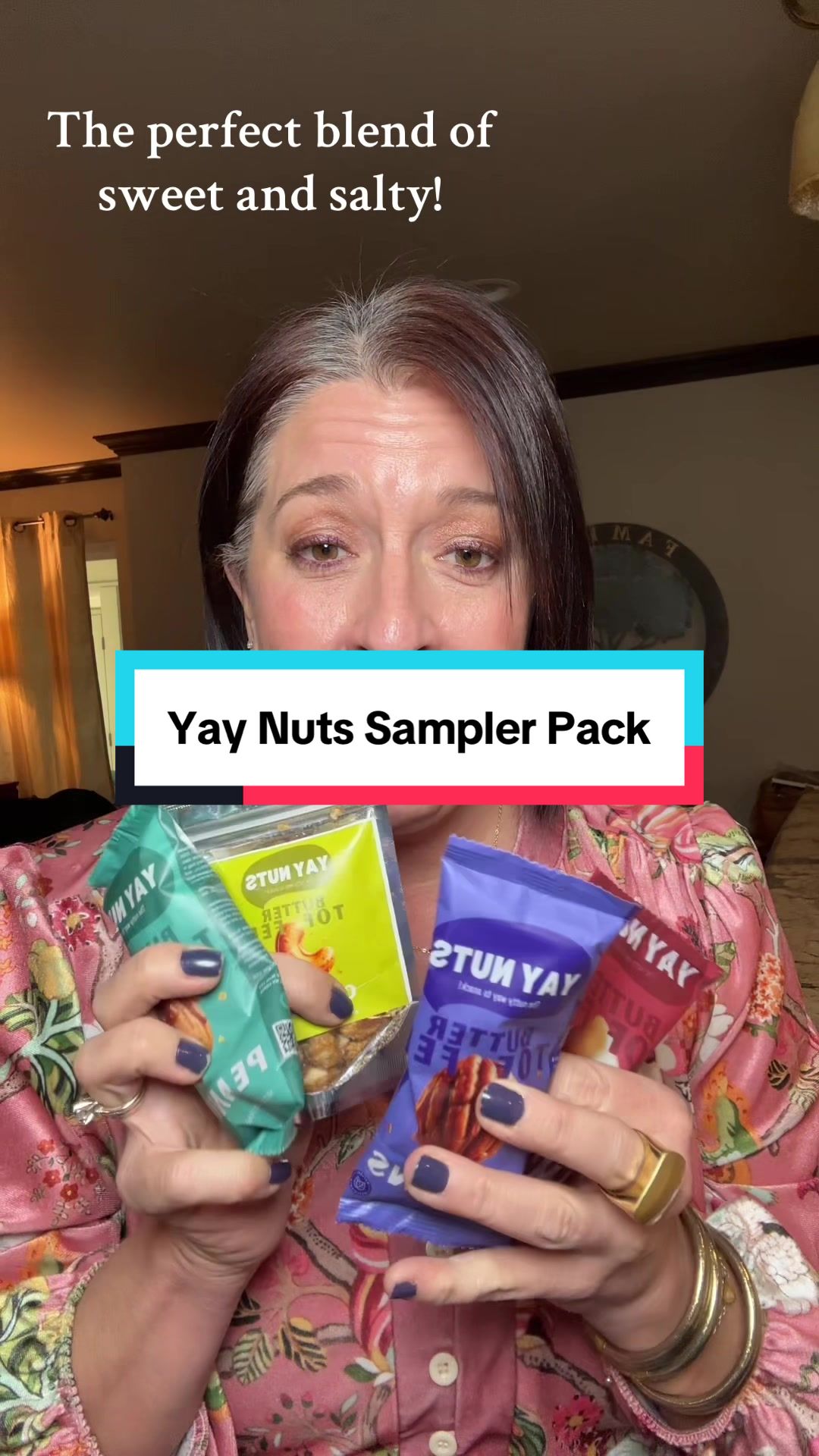 TikTok post by @hayleyfunder for Yay Nuts. Caption reads: I’m obsessed! @yaynuts #yaynuts #buttertoffee....