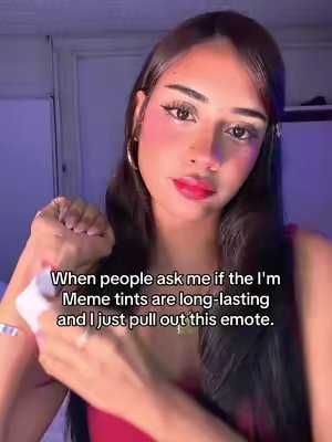 TikTok post by @irongirl_tw for I’M MEME. Caption reads: Las amo. #fypシ゚viral #makeup #liptint #TikTokShop....