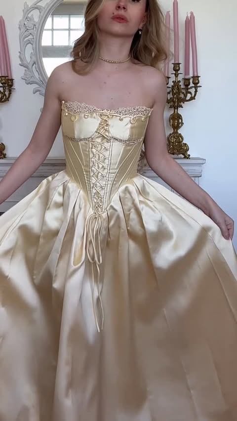 Instagram post by @jeanne.dordain for LaceMade. Caption reads: [...] Which one would you wear?🪞🥀 Dresses....
