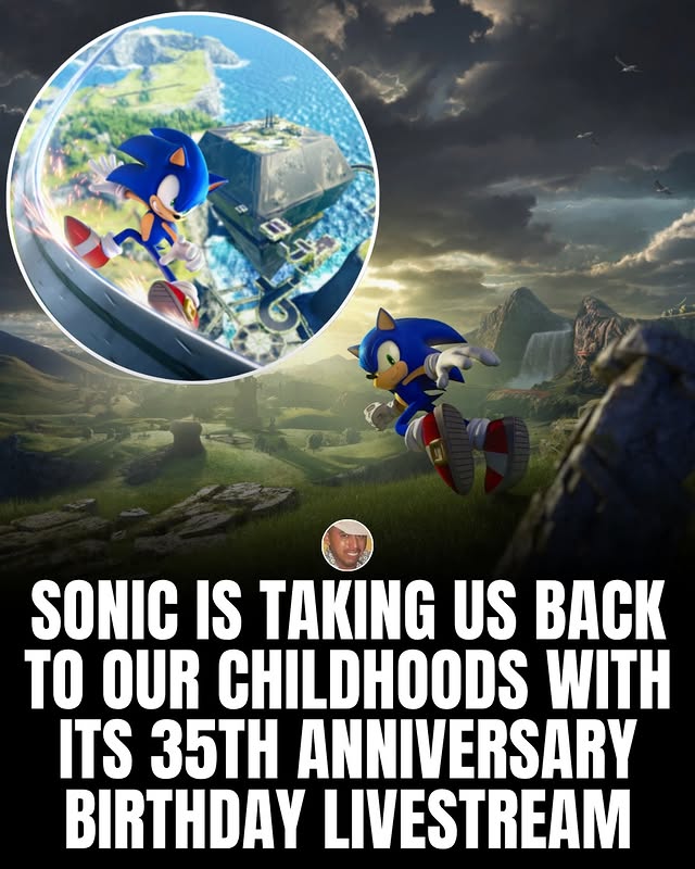 Instagram post by @mexmemez for SEGA. Caption reads: For 35 years, Sonic the Hedgehog has been one of....