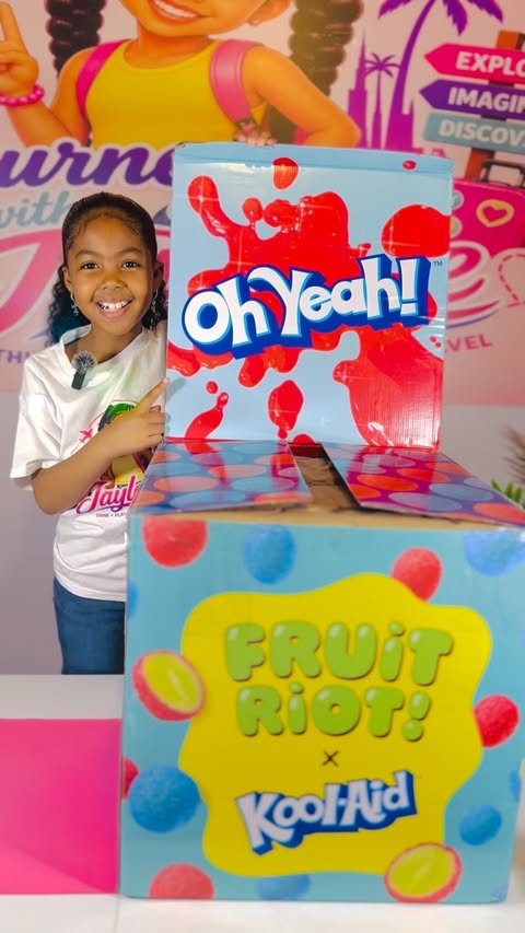 Instagram post by @journeys_with_jaylene for Fruit Riot. Caption reads: When Fruit Riot x Kool-Aid sends you the ultimate....