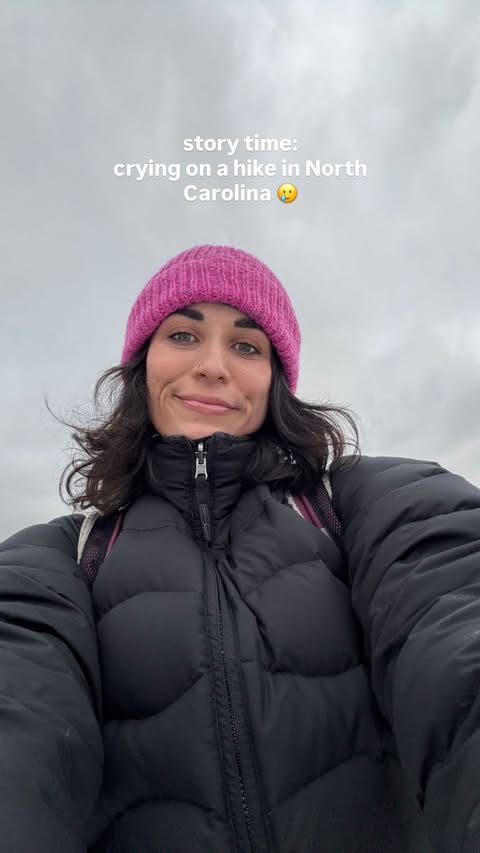 Instagram post by @madelyneonthemove for Ka'Chava. Caption reads: Hike with me in a snow globe while I tell you....