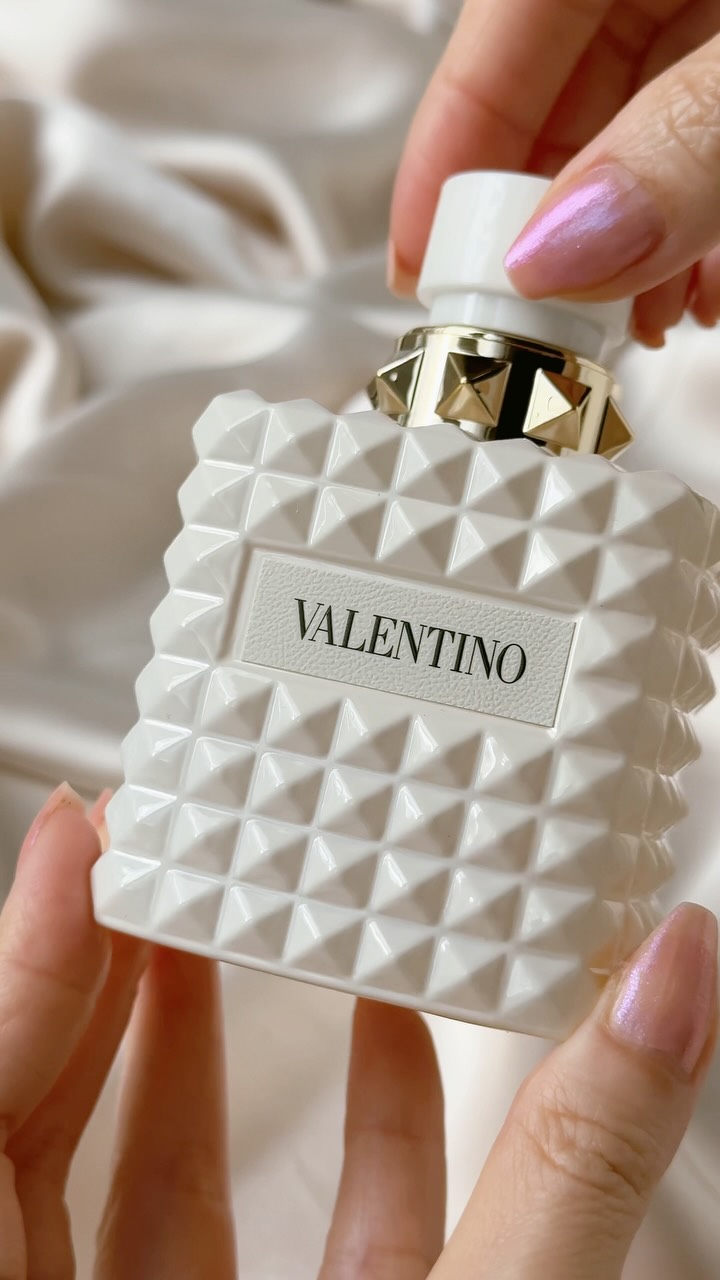 Instagram post by @fromsandyxo for Selfridges. Caption reads: Simply stunning and elegant 🤍 @Valentino.Beauty....
