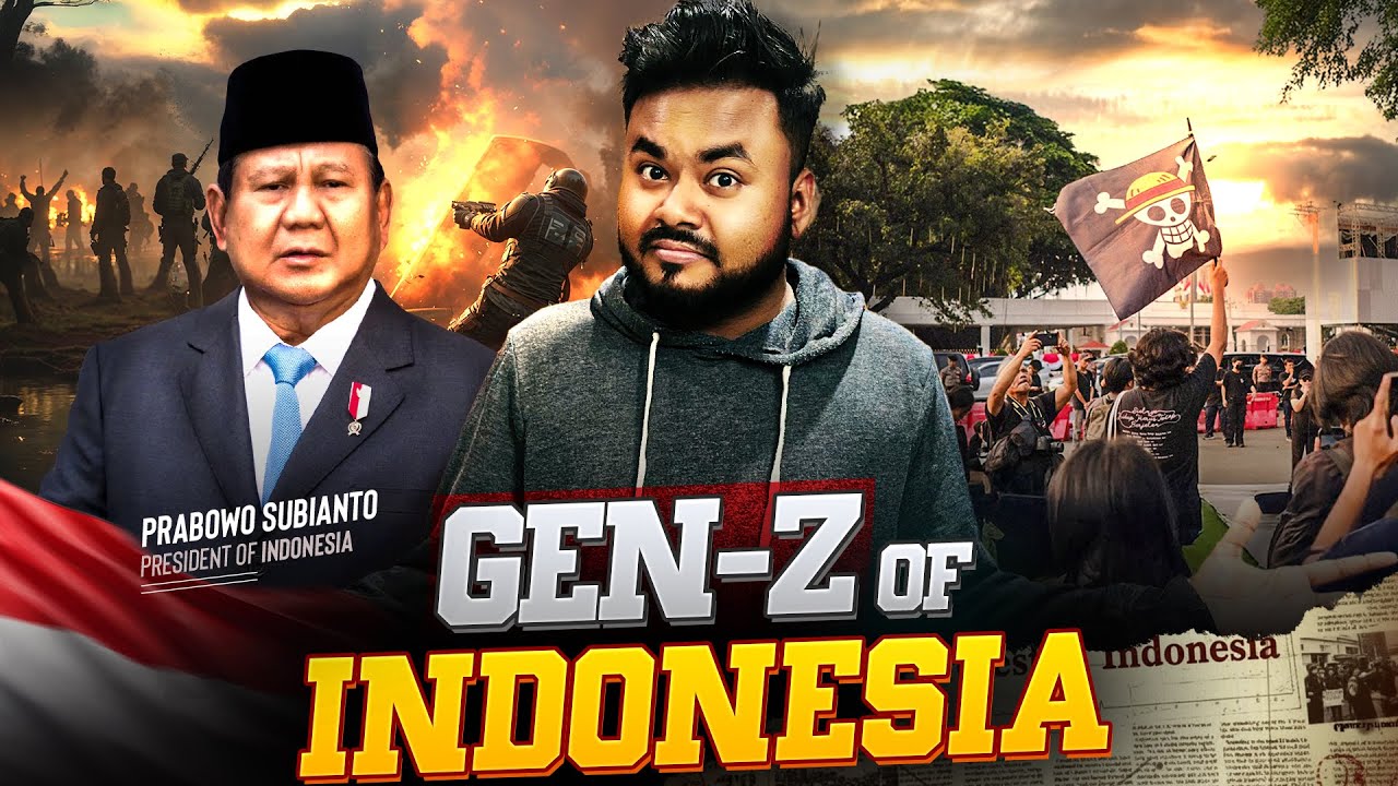 YouTube post by @LabidRahat for The Straits Times. Caption reads: ইন্দোনেশিয়ার গনঅভ্যুত্থান কেন ব্যর্থ ? Why....