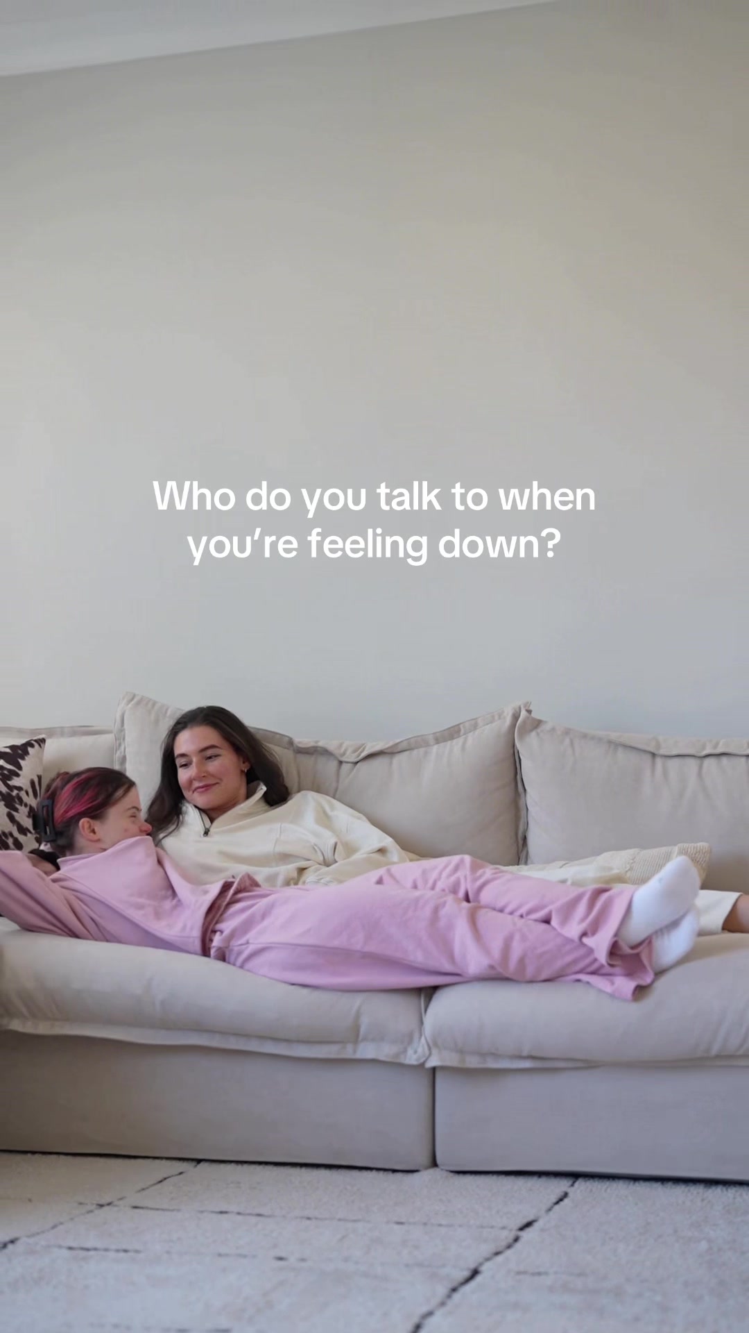 TikTok post by @vallitfit for Women's Best. Caption reads: Who do you talk to when you are low? 💕 Wearing....