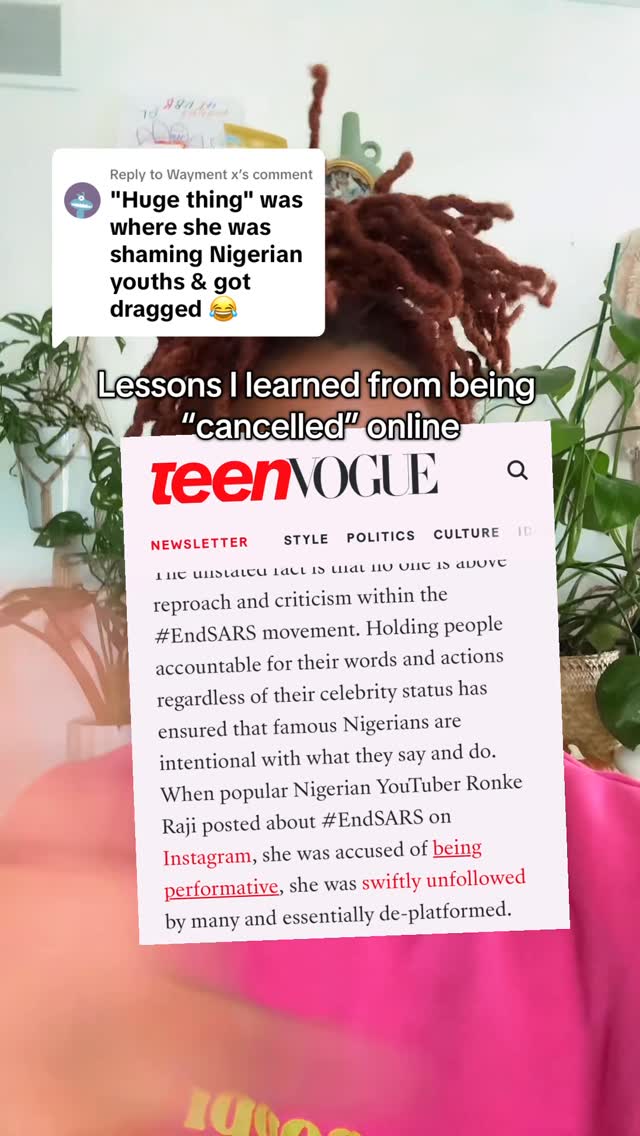 Instagram post by @ronkeraji for Teen Vogue. Caption reads: TikTok saw it first but I thought I’d bring this....