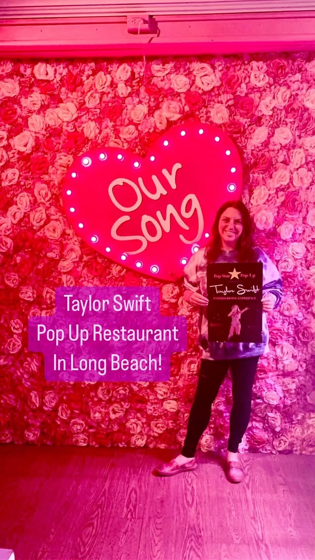 Instagram post by @themintchipmama for Discover Long Island. Caption reads: Pop Star Pop-Up Presents The Taylor Swift....