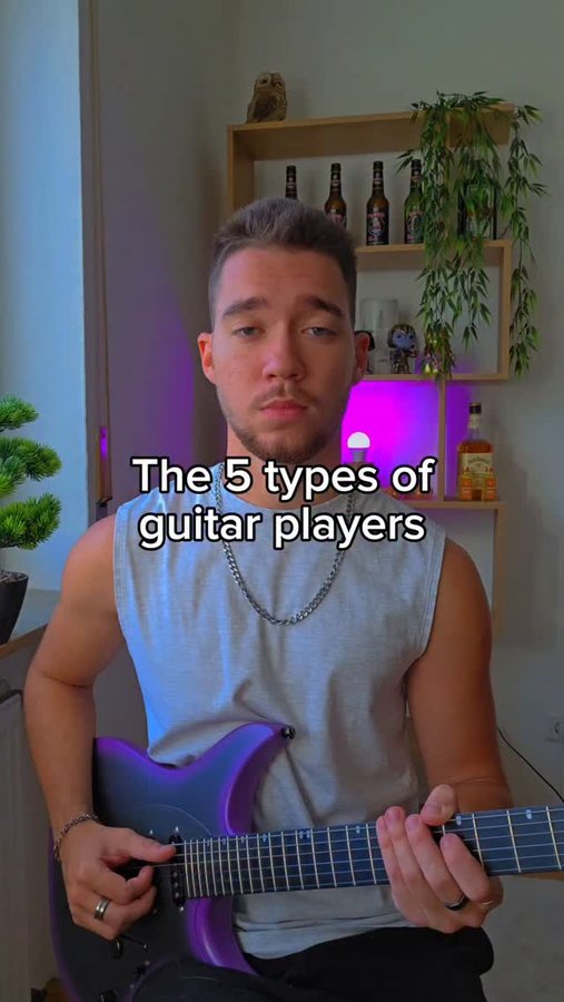 Instagram post by @darth.stephious for Neural DSP. Caption reads: The 5 types of guitar players 
.
.
.
@neuraldsp....