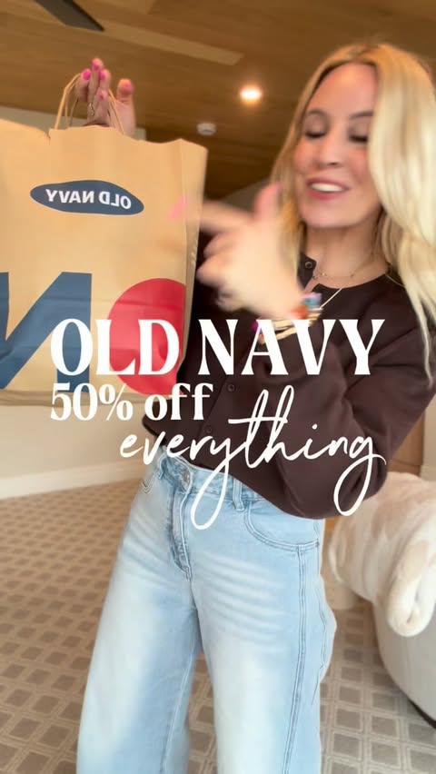 Instagram post by @retailcheapskate for Old Navy. Caption reads: Comment SHOP and I’ll send links!! Old Navy is....