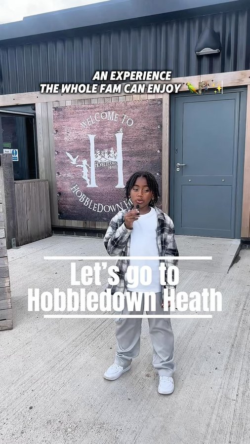 Instagram post by an influencer for Hobbledown Heath. Caption reads: [...] all the family can enjoy @hobbledownheath....