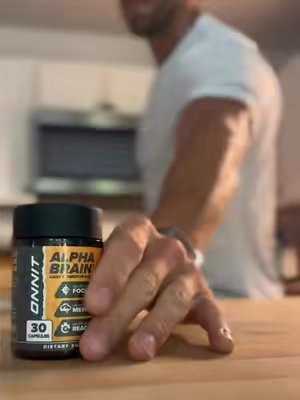TikTok post by @built.by.brett for Onnit. Caption reads: [...] I dad hard. Staying sharp matters. 🧠@onnit....