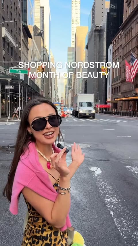 Instagram post by @levisebree for Nordstrom. Caption reads: Girl mathing with @nordstrom Month of Beauty💄 🤍....