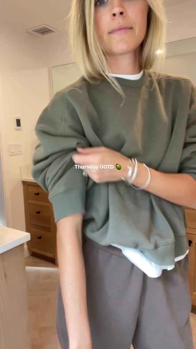 Instagram post by @maddiepriorhullstyling for nuuds. Caption reads: Thursday OOTD in @nuuds #nuudspartner 🫒 they’re....