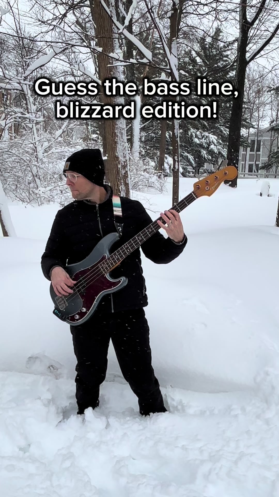 TikTok post by @nickmobassman for Fender. Caption reads: Having fun with my @Fender Limited Edition Vintera....