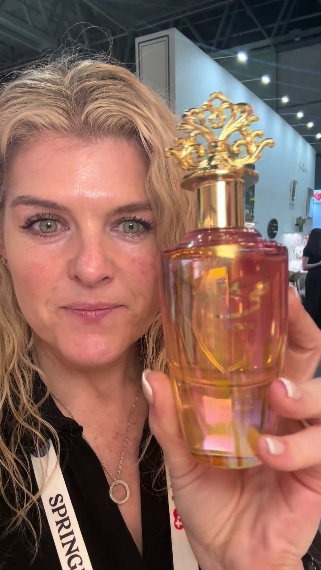 TikTok post by @lisafragrances for French Arabian Perfumes. Caption reads: Khadlaj Nuha Bon Bon! Strawberry, Icecream, orange....