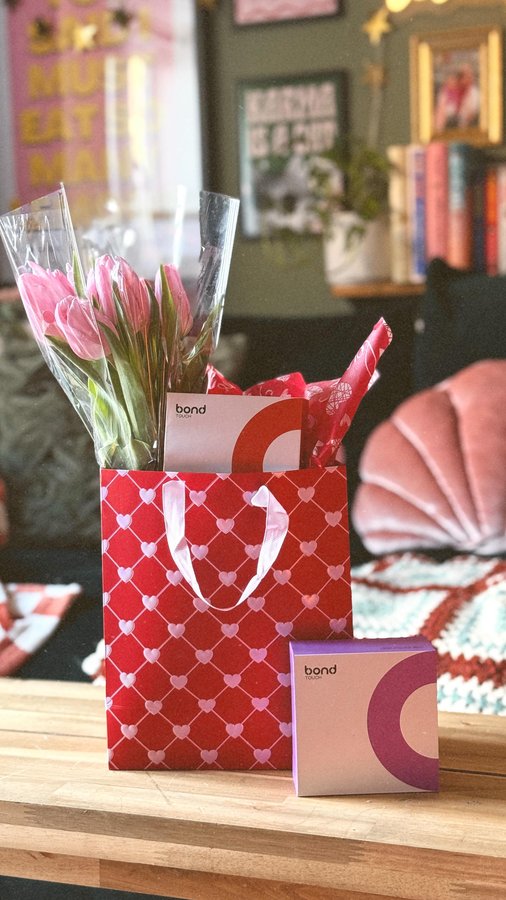 Instagram post by @homewithrobyn_ for Bond Touch. Caption reads: [...] for the perfect Valentine’s Day gift?....
