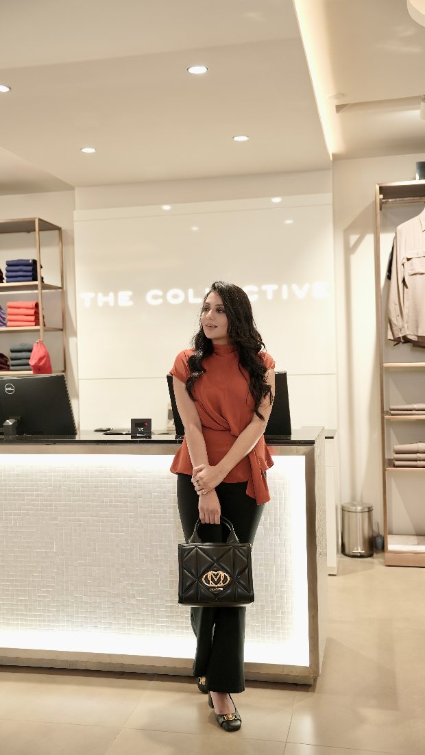 Instagram post by @sugandha.kedia for The Collective. Caption reads: ✨ Raipur
Luxury has a new....