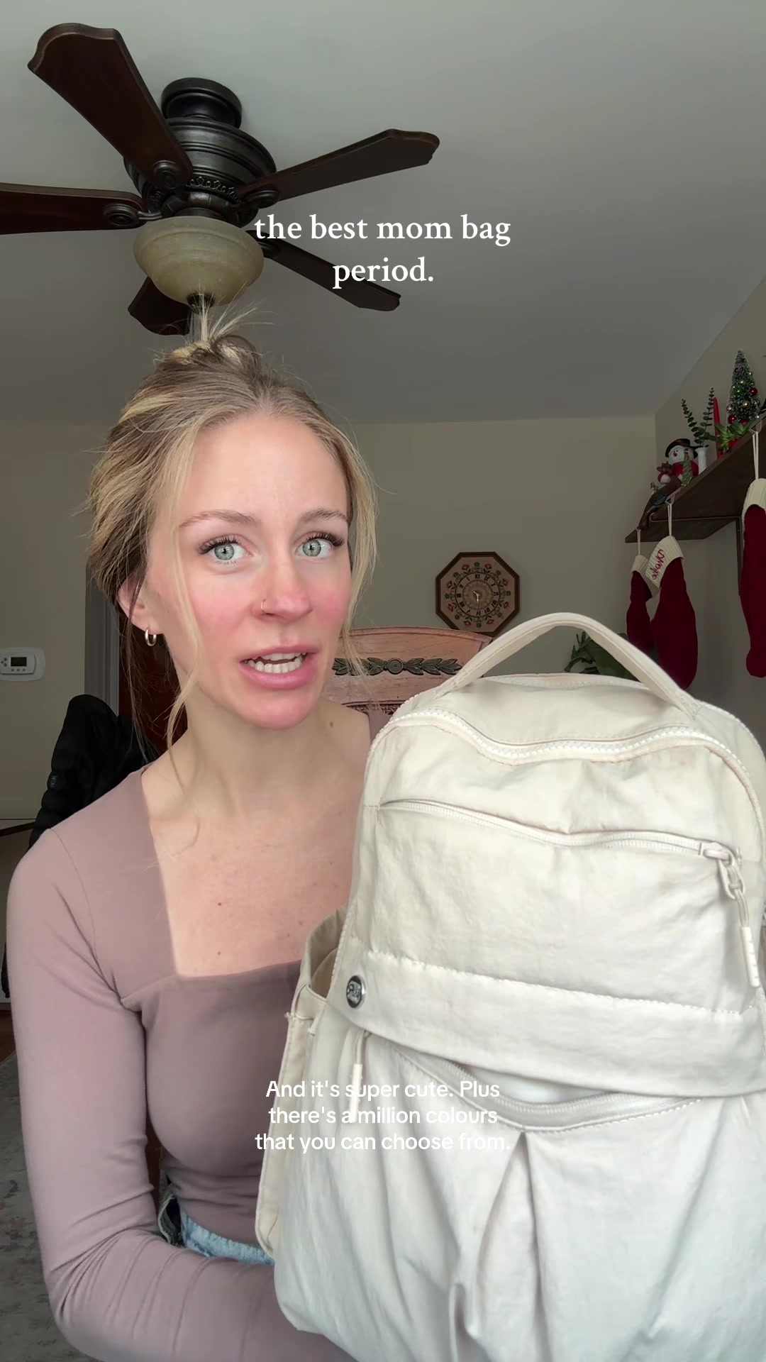 TikTok post by @neenkeennn for Iris And Rainbow. Caption reads: the best mom bag, hands down. #irisandrainbow....